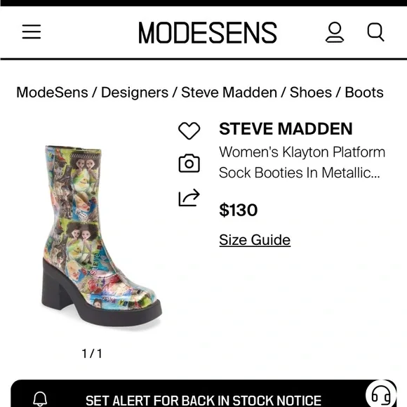 Steve Madden Multicolor Graphic Boots - Picture 8 of 8